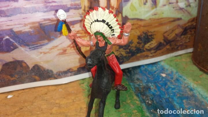 Figuras de goma y PVC: Indio y caballo de comansi - Foto 1