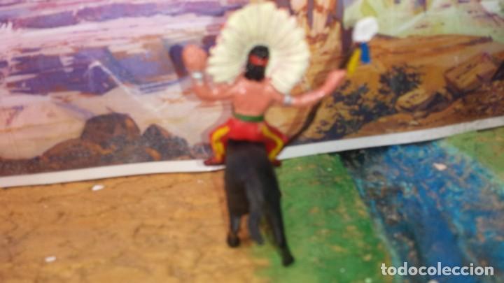 Figuras de goma y PVC: Indio y caballo de comansi - Foto 4