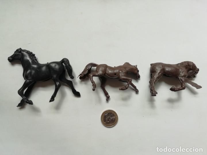 Figuras de Goma y PVC: LOTE DE FIGURAS CABALLOS DE INDIOS Y VAQUEROS ANTIGUOS TIPO COMANSI JECSAN REAMSA LAFREDO