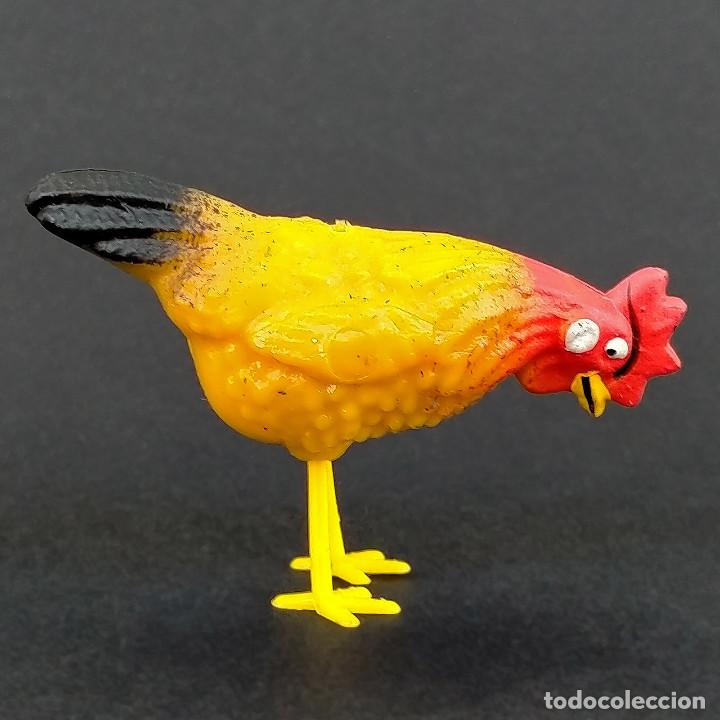 Figurines en Caoutchouc et PVC: Gallina figura vintage a&ntilde;os 70 - 80 marca Veb Plaho de Alemania Oriental RDA animales dom&eacute;sticos