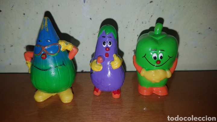 Gummi- und PVC-Figuren: Lote figuras vegetales pl&aacute;stico a&ntilde;os 80 uno de ellos para l&aacute;piz mu&ntilde;ecos colecci&oacute;n