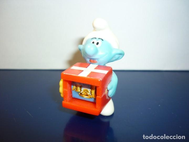 Figuras de goma Kinder: Figura Kinder - pitufo - Foto 1
