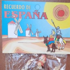 Figuras de Goma y PVC: LOTE DOS FIGURAS PVC DON QUIJOTE CON ESPADA Y SANCHO PANZA. DELGADO Y ROMAGOSA. EURA SPAIN 1979. Lote 340994623