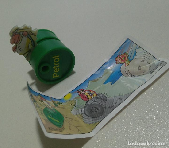 Kinder Figures: jeque arabe kinder k03 03 barril petroleo equilibrista bpz papel montable arabia magnate