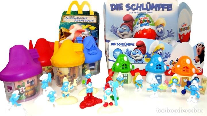 Figuras de goma y PVC: LOTE PITUFOS DE MCDONALDS 2017 - Foto 2