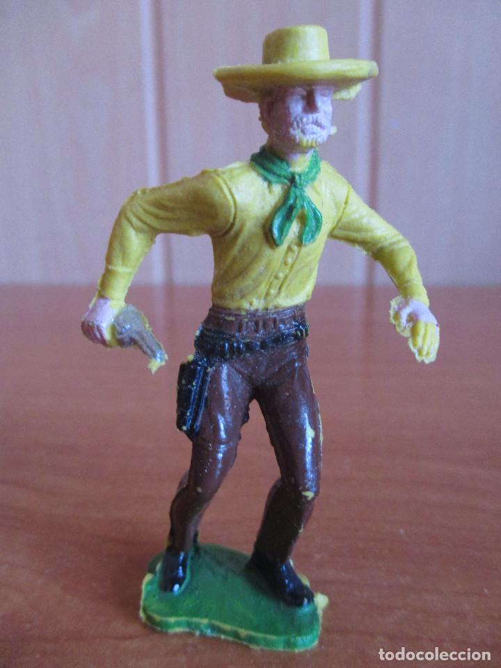 Gummi- und PVC-Figuren: FIGURA ANTIGUA VAQUERO OESTE , 7,5 CM ALTO ( PECH , JECSAN , REAMSA , COMANSI , ETC)