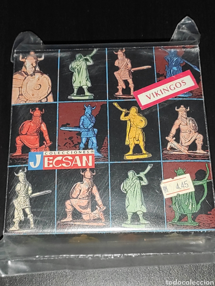 Figuras de goma y PVC: Vikingos jecsan caja con 15 figuras aprox. sin abrir a&ntilde;os 70 muy rara