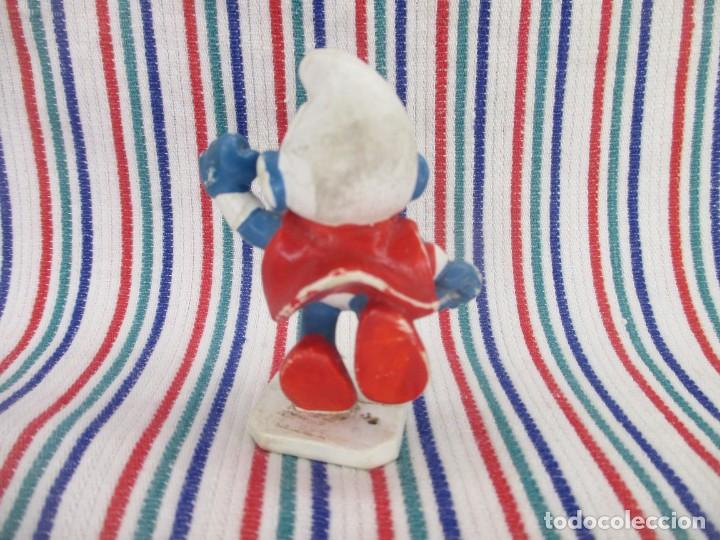 Figuras de goma y PVC: PITUFO SUPER HEROE, SUPERMAN, PEYO SCHLEICH GERMANY - Foto 5