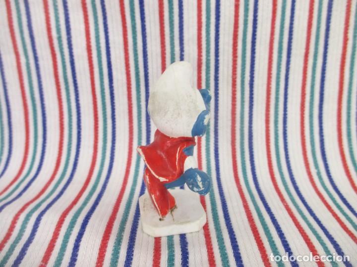 Figuras de goma y PVC: PITUFO SUPER HEROE, SUPERMAN, PEYO SCHLEICH GERMANY - Foto 6