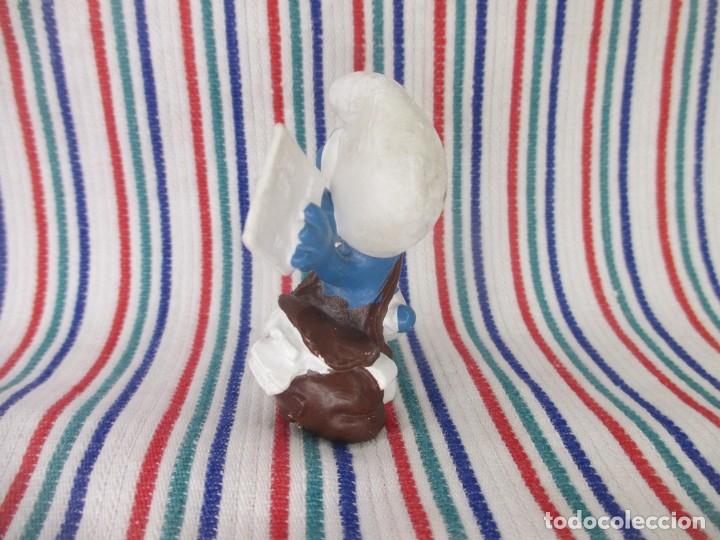 Figuras de goma y PVC: PITUFO CARTERO , PEYO GERMANY - Foto 5
