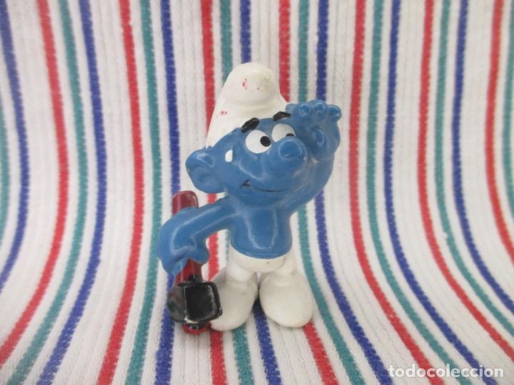 Figuras de goma y PVC: PITUFO CON MARTILLO, SIN MARCA - Foto 1