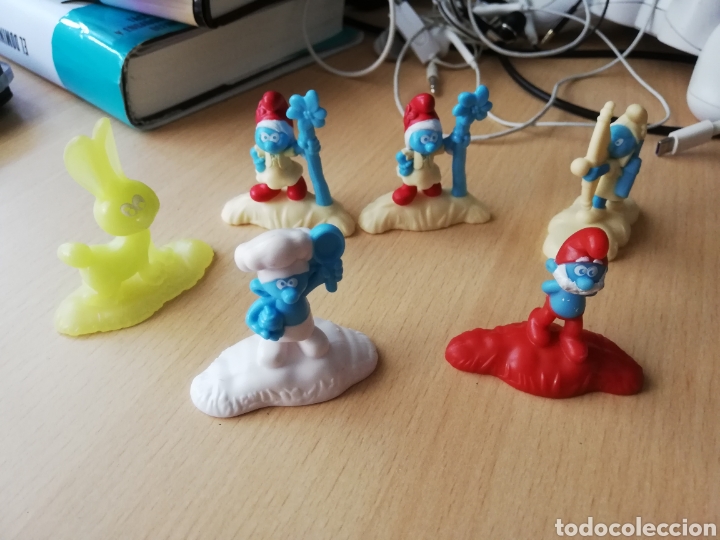 Figuras de goma y PVC: LOTE PITUFOS DE MCDONALDS 2017 - Foto 1