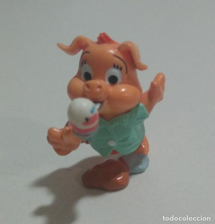 Figuras de Borracha e PVC: pig pink mu&ntilde;eco kinder monobloc ferrero cerdito cerdo mu&ntilde;eco figura con huevo