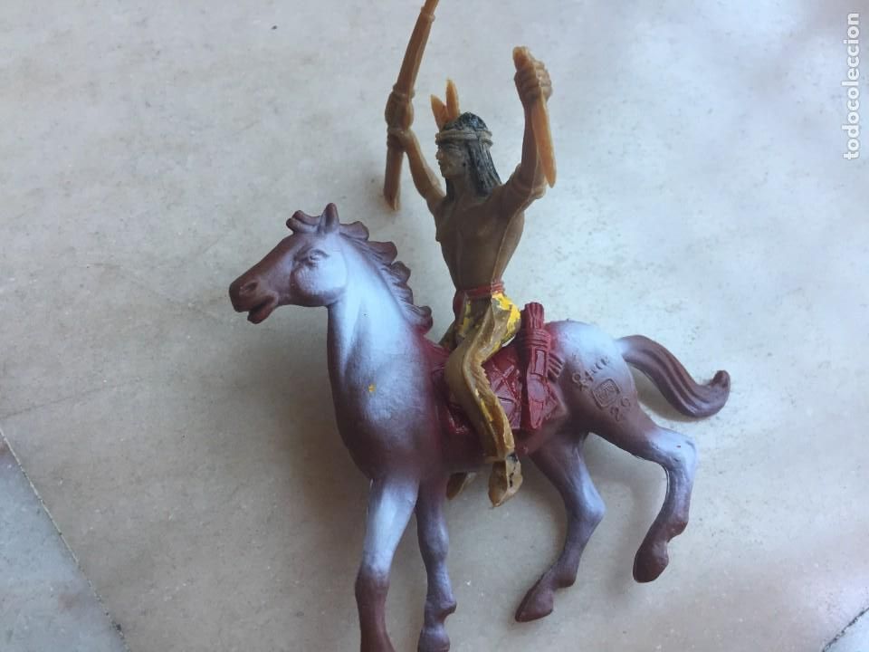 Figuras de goma y PVC: Indio a Caballo Comansi - Foto 1