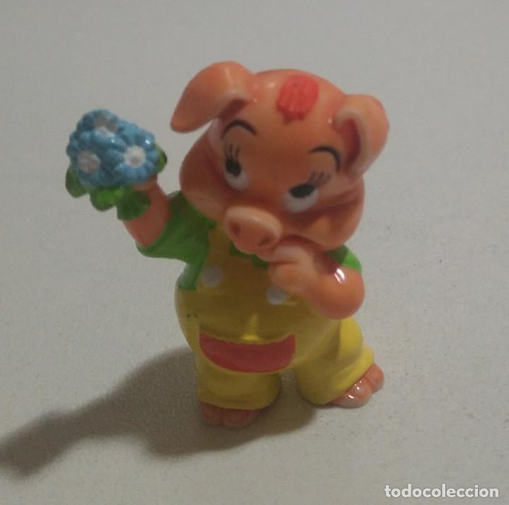 Kinder Figures: pig pink mu&ntilde;eco kinder monobloc ferrero cerdito cerdo mu&ntilde;eco figura flor