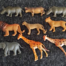 Figuras de Goma y PVC: FIGURAS DE ANIMALES DE PLASTICO - LOTE DE 9 FIGURAS ANIMALES ZOO