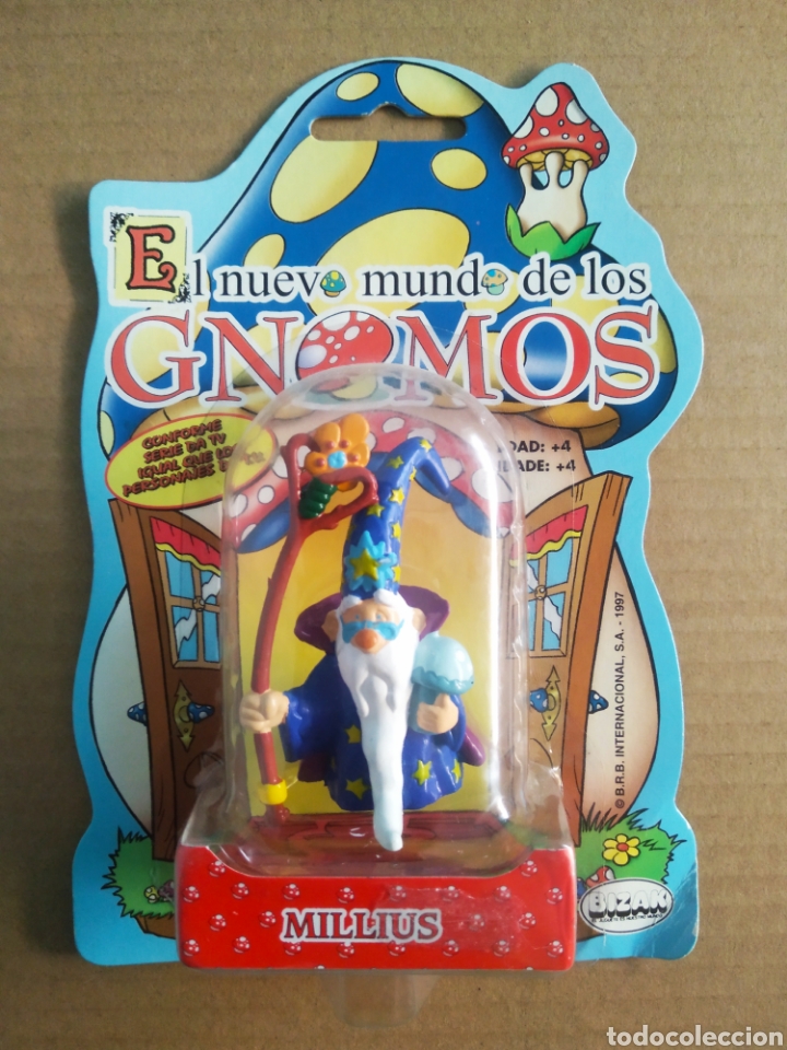 Rubber and PVC Figures: Millius: Figura PVC El Nuevo Mundo de los Gnomos (Bizak/Giochi Preziosi/BRB, 1997). Precintado.