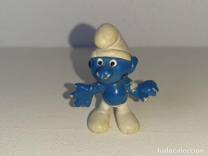 Figuras de Goma y PVC: ANTIGUA FIGURA DE GOMA DE LOS PITUFOS - SMURFS - PITUFO - A&Ntilde;OS 80 SIN MARCA