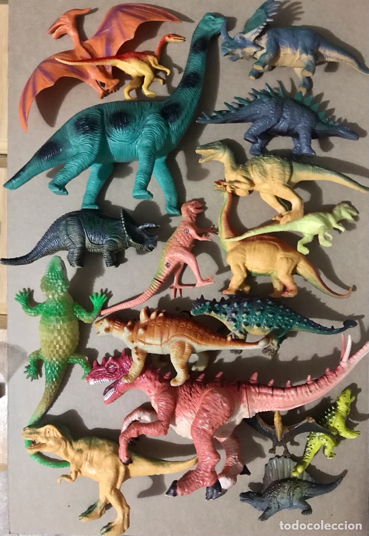 lote de 18 dinosaurios variados pvc goma juguet - Compra venta en  todocoleccion