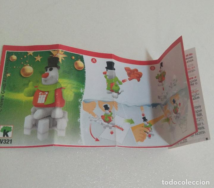 Figure di Gomma e PVC: solo el papel de kinder joy vv navidad snowman snow man bpz 2020 kinder miniatura mini