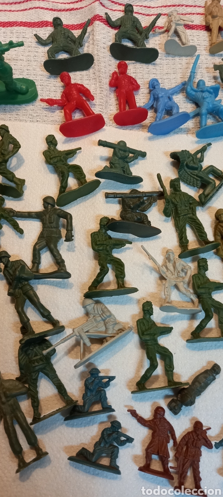 Rubber and PVC Figures: LOTE DE MU&Ntilde;ECOS SOLDADOS SOLDADITOS