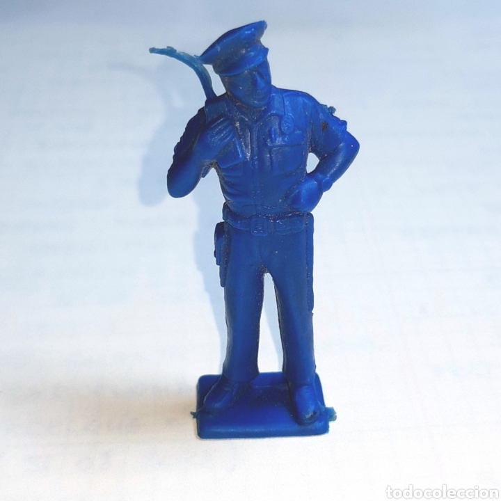 Figurines en Caoutchouc et PVC: (L2.E) ANTIGUA FIGURA GOMA. OFICIAL AZUL