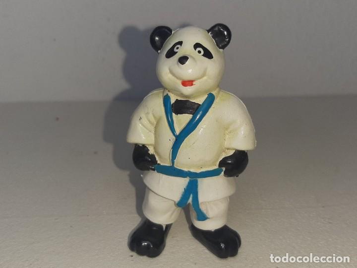 Rubber and PVC Figures: ANTIGUA FIGURA DE GOMA OSO PROMOCIONAL DE EMBUTIDOS EL POZO JUEGOS OLIMPICOS BARCELONA 92 JUDO