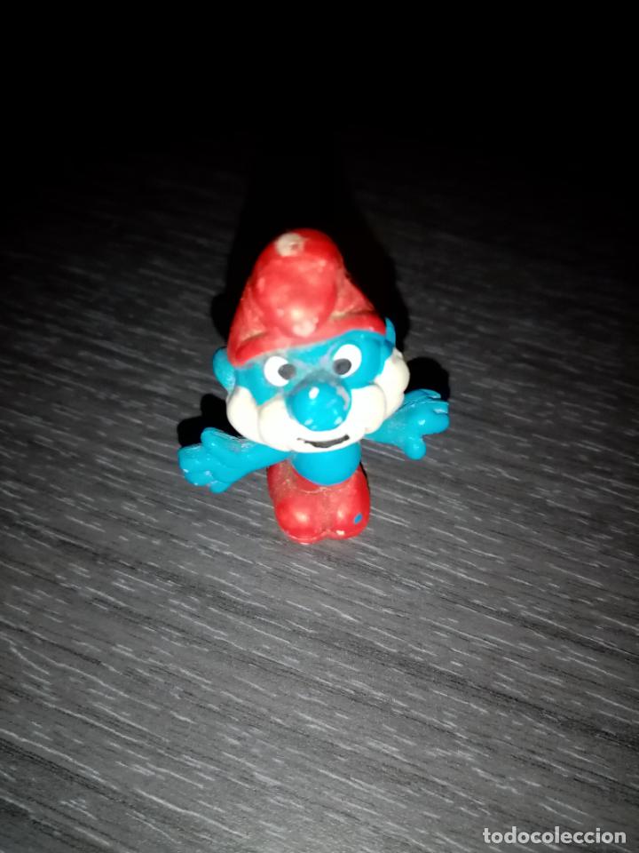 Figuras de Goma y PVC: Pitufo con barba sin marca