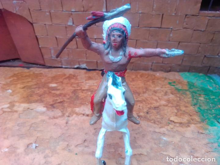 Figuras de goma y PVC: Indio y caballo de comansi - Foto 1