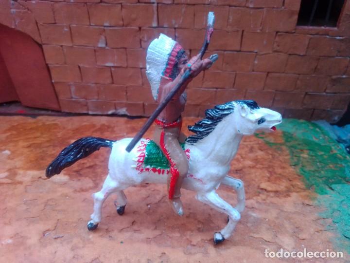 Figuras de goma y PVC: Indio y caballo de comansi - Foto 2