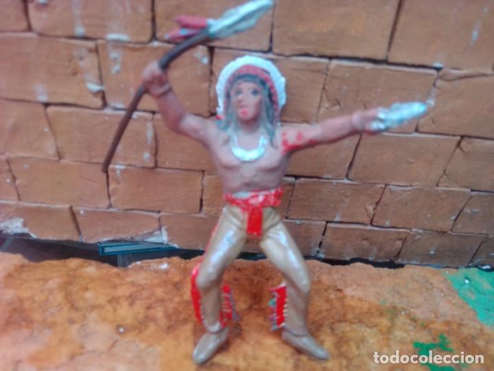 Figuras de goma y PVC: Indio y caballo de comansi - Foto 4
