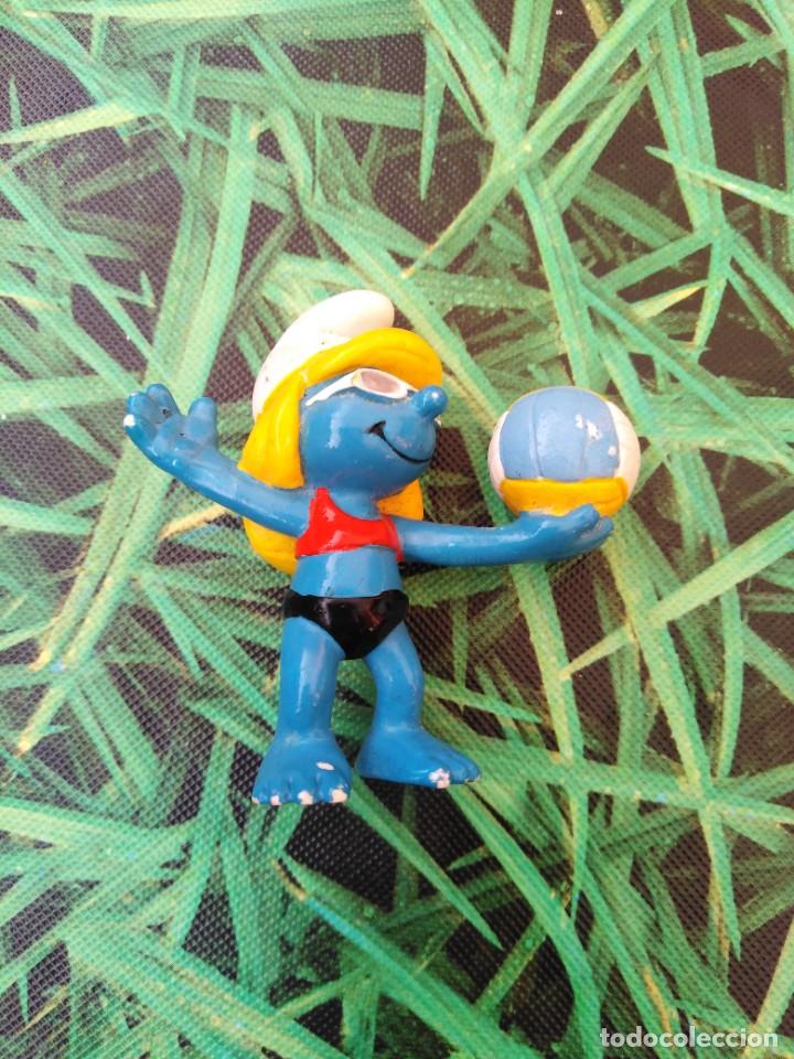 Figuras de goma y PVC: Lote Pitufinas de goma - Foto 7