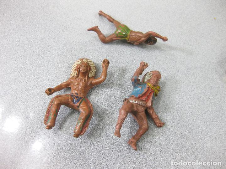 Figuras de goma y PVC: LOTE DE INSIOS Y VAQUEROS REAMSA DE GOMA - Foto 2