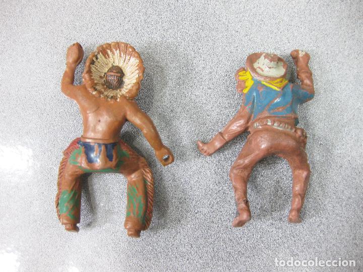 Figuras de goma y PVC: LOTE DE INSIOS Y VAQUEROS REAMSA DE GOMA - Foto 5