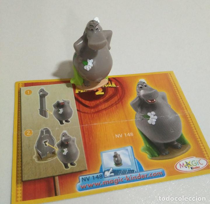 Figure di Gomma e PVC: madagascar kinder mu&ntilde;eco nv bpz papel completo mu&ntilde;eco figurita figura hipopotamo gloria