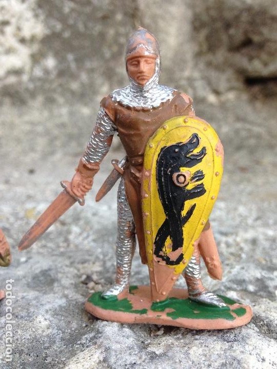 Figuras de Goma y PVC: Soldados antiguos Serie Medieval plástico años 60/70 - Foto 3 - 292573843