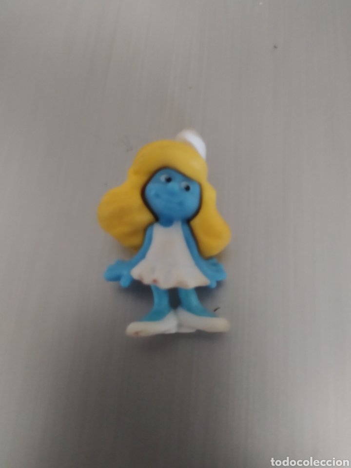 Figuras de goma y PVC: Pitufo dormil&oacute;n y pitufina - Foto 5