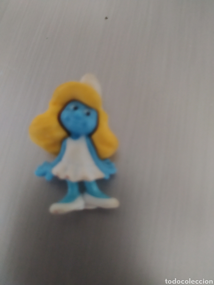 Figuras de goma y PVC: Pitufo dormil&oacute;n y pitufina - Foto 7