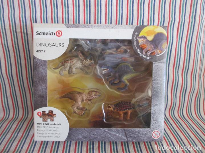Figuras de goma y PVC: SCHLEICH MINI DINOS CON PUZZLE - Foto 1