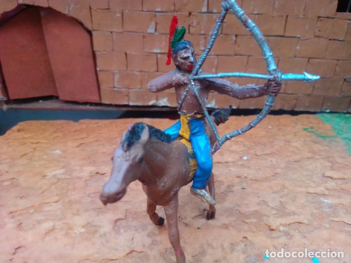 Figuras de goma y PVC: Indio y caballo de comansi - Foto 1