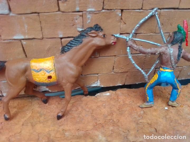 Figuras de goma y PVC: Indio y caballo de comansi - Foto 3