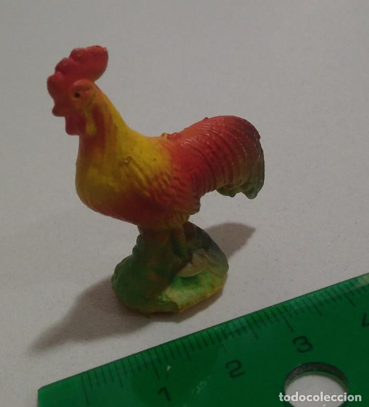 Figure di Gomma e PVC: figura animal gallo para diorama o maqueta de granja o belen ave goma