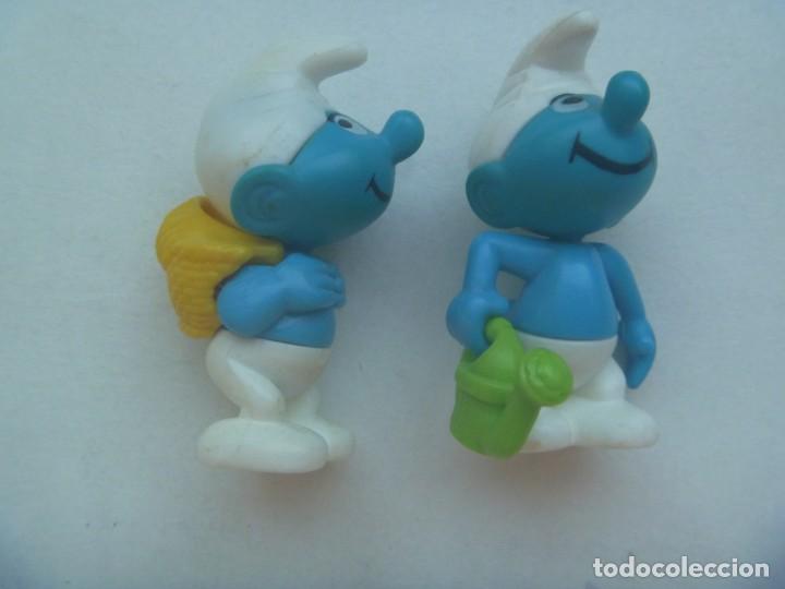 Figuras de goma Kinder: LOTE DE 2 FIGURAS DE KINDER : PITUFOS - Foto 1