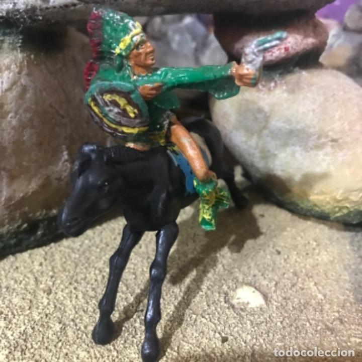 Figuras de goma y PVC: Indio a caballo - Foto 1
