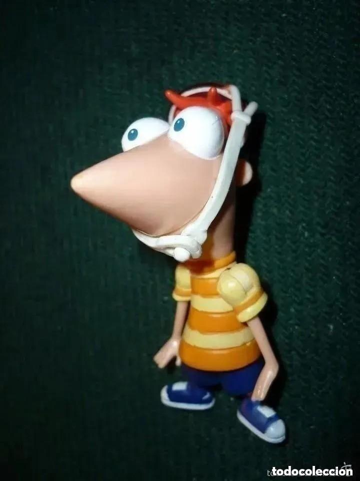 Figure di Gomma e PVC: FIGURA PHINEAS Y FERB CON CASCO. DISNEY