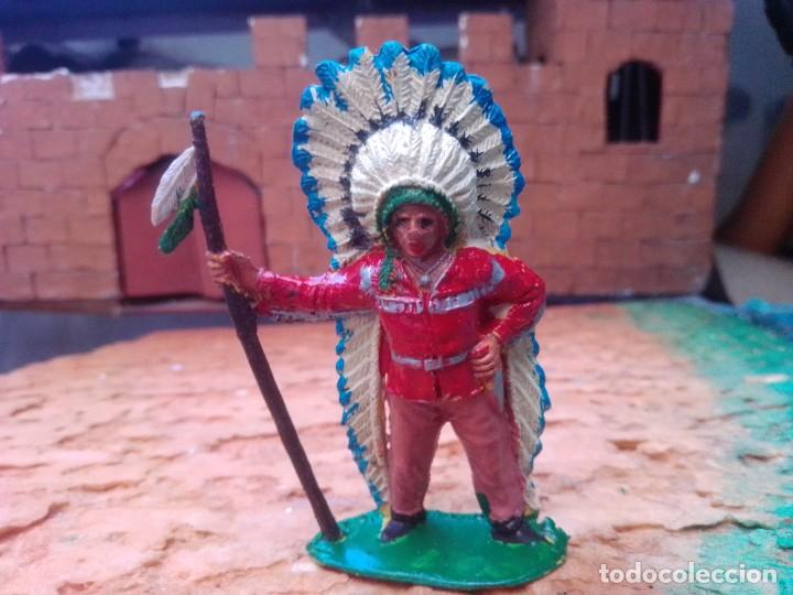Figuras de goma y PVC: Gran jefe indio de comansi - Foto 1