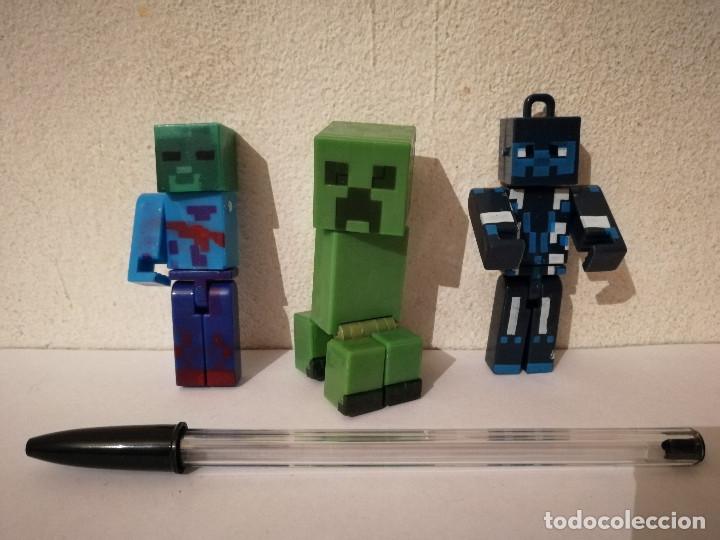 Figuras de goma y PVC: 3 FIGURAS MINECRAFT - CAJON - Foto 1