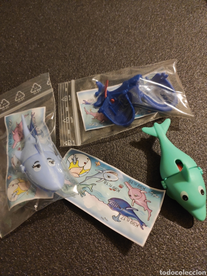 Figurines en Caoutchouc et PVC: kINDER FERRERO 160A serie k99 1998 animales del oc&eacute;ano figuras sueltas 1 fig. + 1bpz