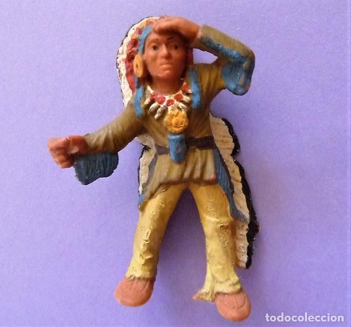 Figuras de goma y PVC: Figura Indio comanche. Bullyland - Foto 1