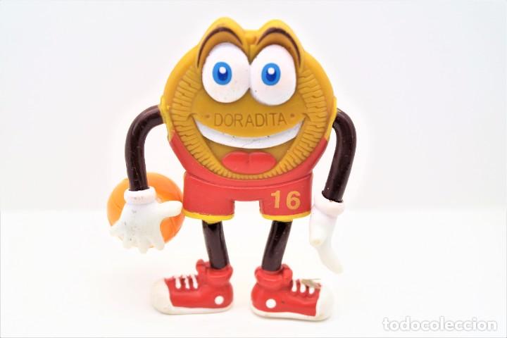 Figure di Gomma e PVC: FIGURA EN GOMA/PVC PROMOCIONAL DE GALLETAS. PUBLICIDA DORADITA MARBU